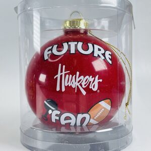 Nebraska Cornhuskers Huskers Future Fan Large 4 inch Glass Ball Ornament Memory